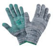 Перчатки хлопчатобумажные стандарт ПВХ 7,5 класс 5-нитей серые  (10/250)5-75-СТ-СЕР