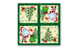 Салфетки бумажные Batist 33х33 3-х слойные 20шт Новый год Санта Клаус(24)