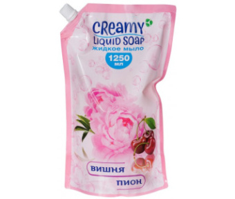 Мыло-крем жидкое Creamy 1250 мл «Вишня и пион» мягкое(6)