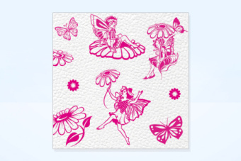 Салфетки бумажные Семья и комфорт 100шт Ромашки-Бабочки(48)