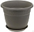 Кашпо Рябина 1,4л d160 c подставкой серый арт.М3053