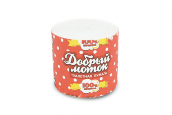 Туалетная бумага Добрый Моток Горошек Красный без втулки(48)Бобрешов