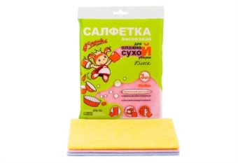 Хозяйственные салфетки Золушка Блеск, 30х38см, вискоза,3шт. 3139