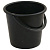 Ведро 10л хозяйственное,пластиковое, без крышки ,цвет-черный
