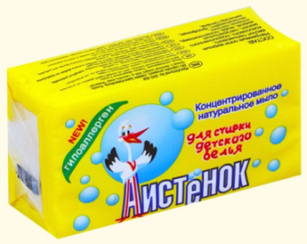 Мыло хозяйственное Аистенок 200г для детского белья (48)