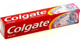 Зубная паста Колгейт 50мл доктор заяц клубника(12/48)