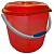 Ведро 12л пластиковое, с плоской стороной Бриг, цвет в ассортименте